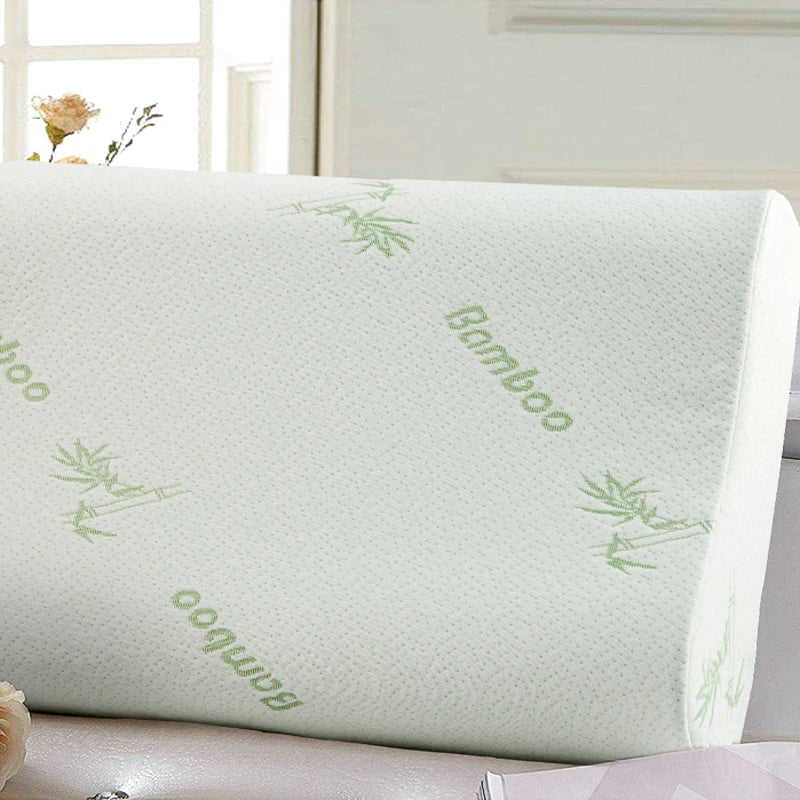 Oreiller en fibres de bambou et mousse à mémoire de forme – Douceur et soutien