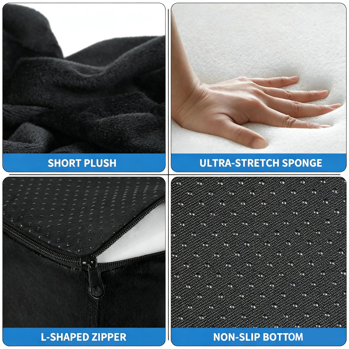 Coussin d’assise ergonomique à mémoire de forme – Housse respirante et lavable