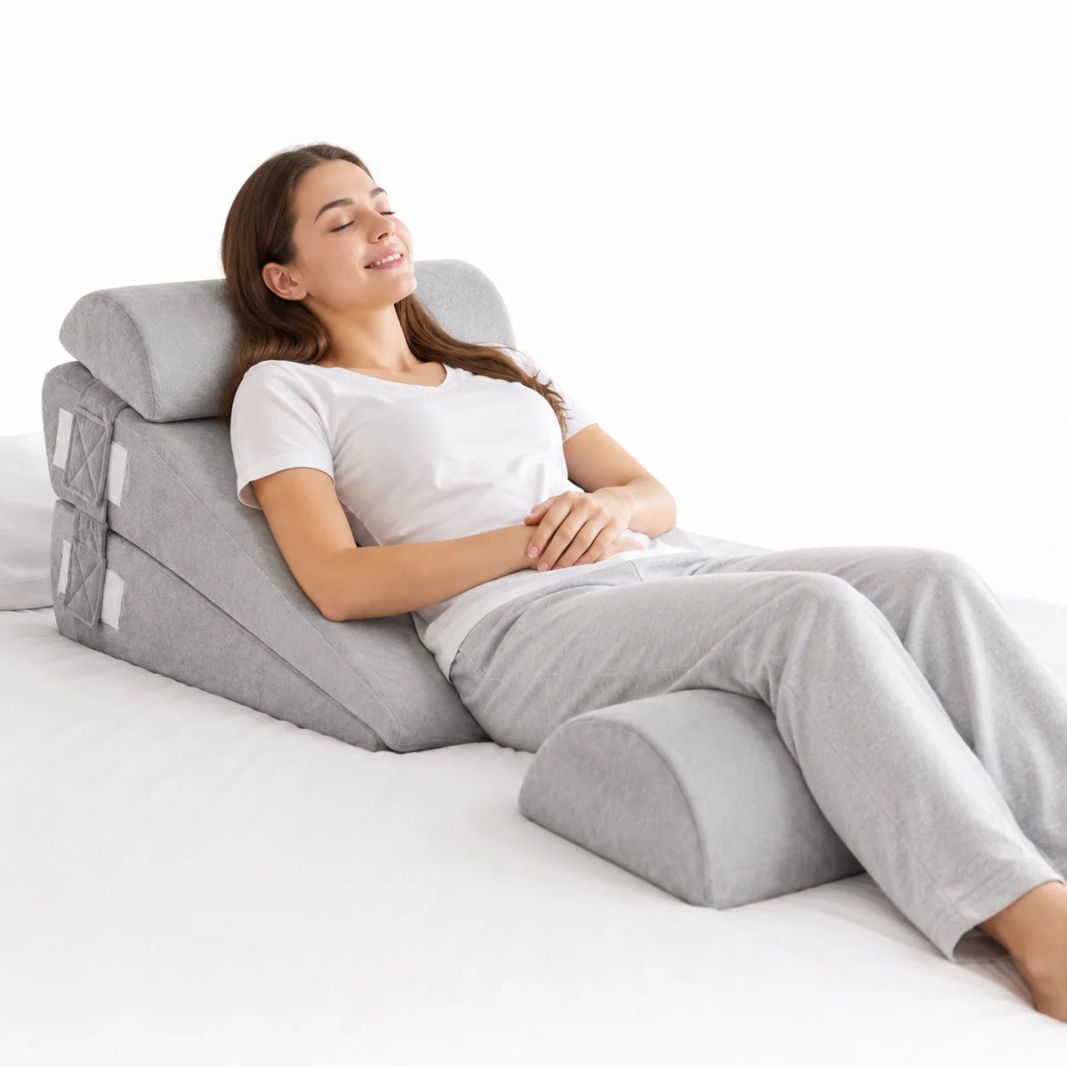Ensemble de 4 coussins de lit modulables – Inclinaison réglable
