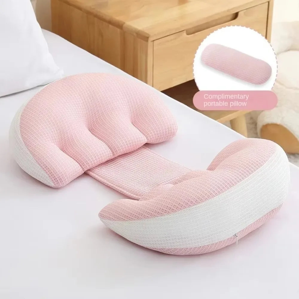 Coussin de grossesse en U – Soutien du ventre pour dormir sur le côté