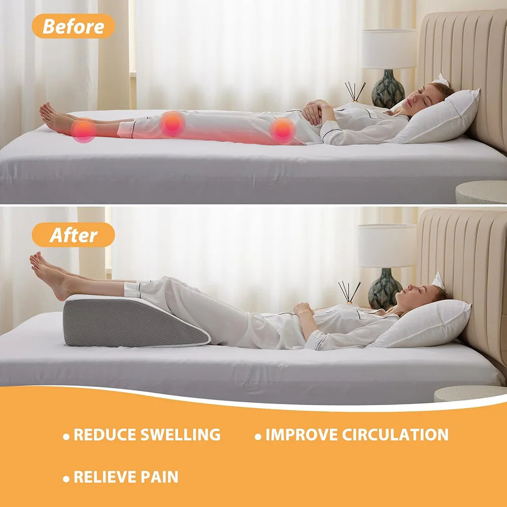 Coussin surélévateur de jambes en mousse à mémoire de forme