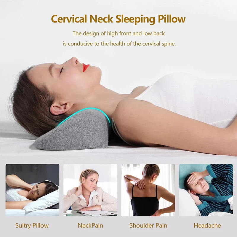 Oreiller cervical à mémoire de forme – Confort pour dormir sur le côté
