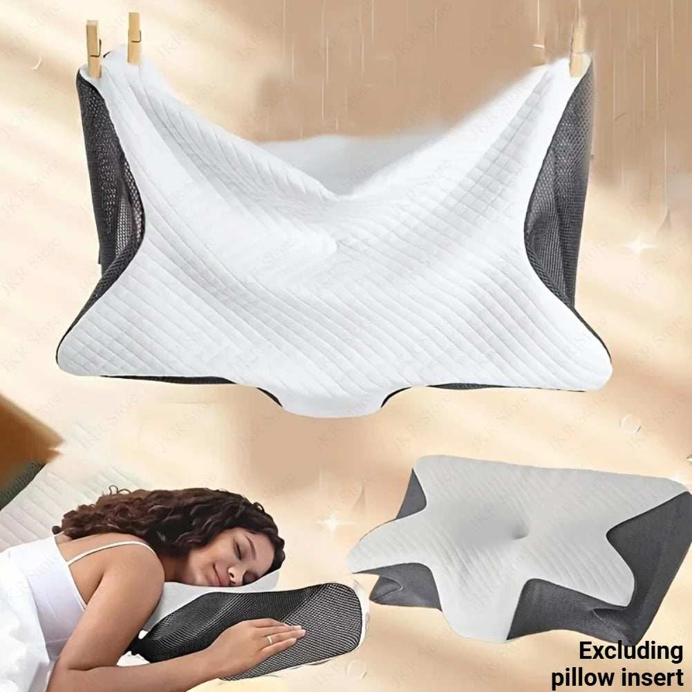 Housse pour oreiller cervical – Toucher doux et rafraîchissant