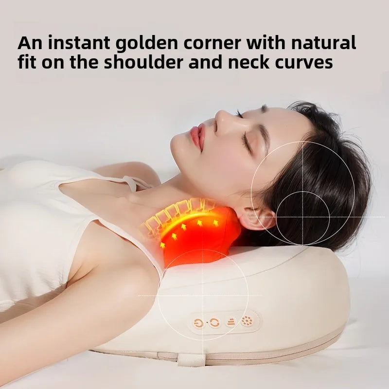 Coussin de massage Shiatsu sans fil – Chauffant et rechargeable USB-C