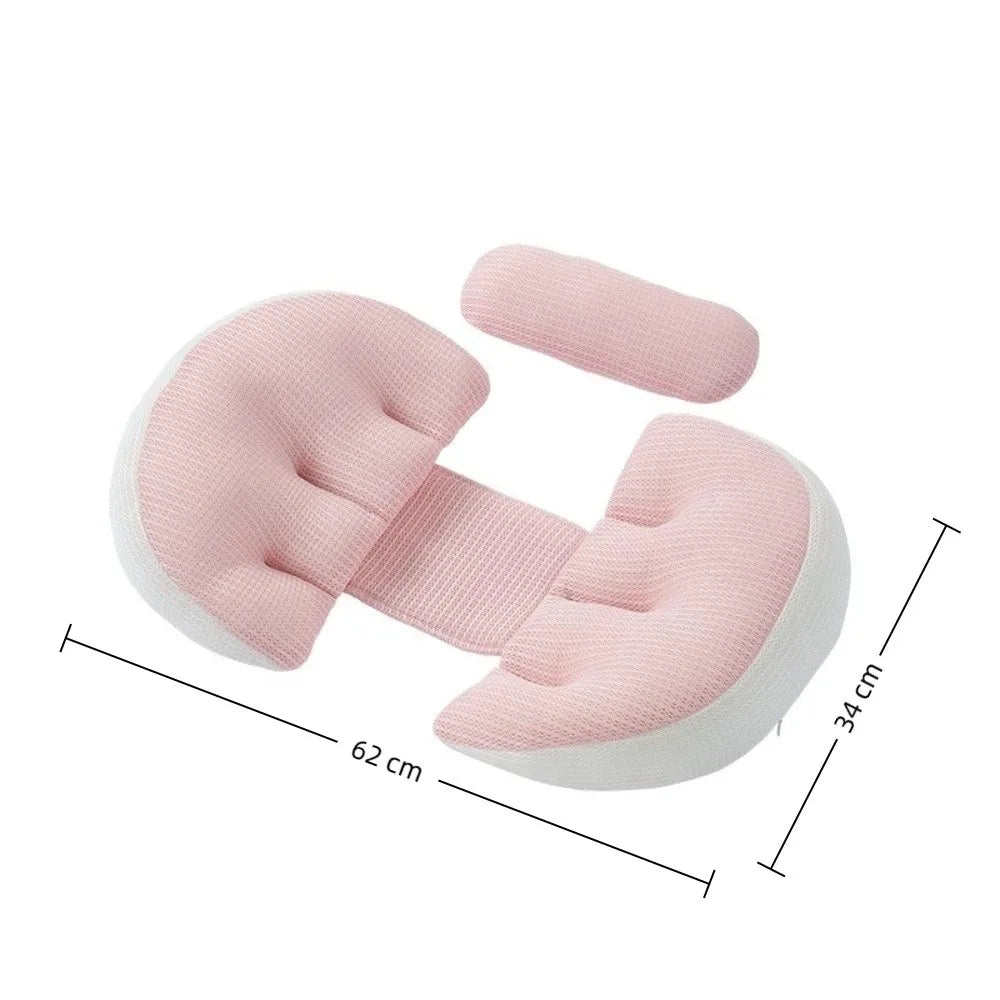 Coussin de grossesse en U – Soutien du ventre pour dormir sur le côté