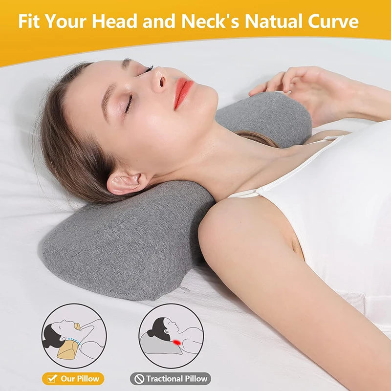 Oreiller cervical à mémoire de forme – Confort pour dormir sur le côté