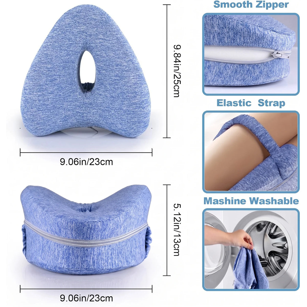 Coussin de jambes à mémoire de forme avec sangle