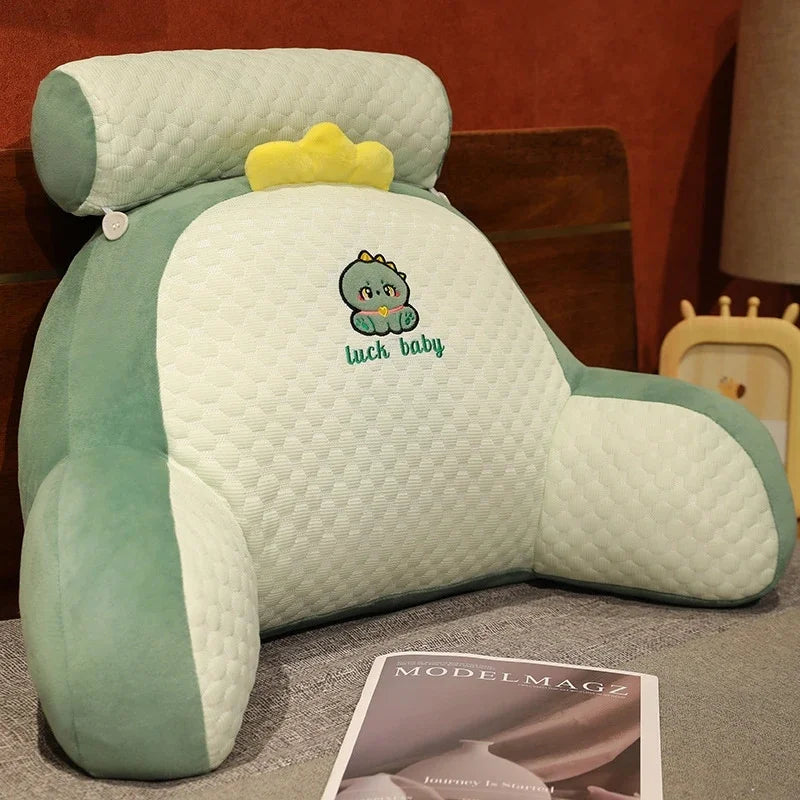 1pc Ergonomic Reading Pillow with Adjustable Back Support,Soft Lumbar Support for Bed, Sofa, Chair,Breathable Polyester Fabric