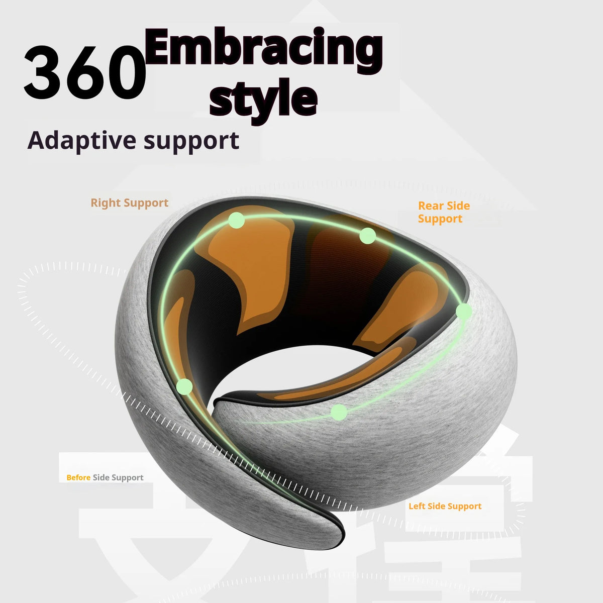 Oreiller de voyage à mémoire de forme 360°