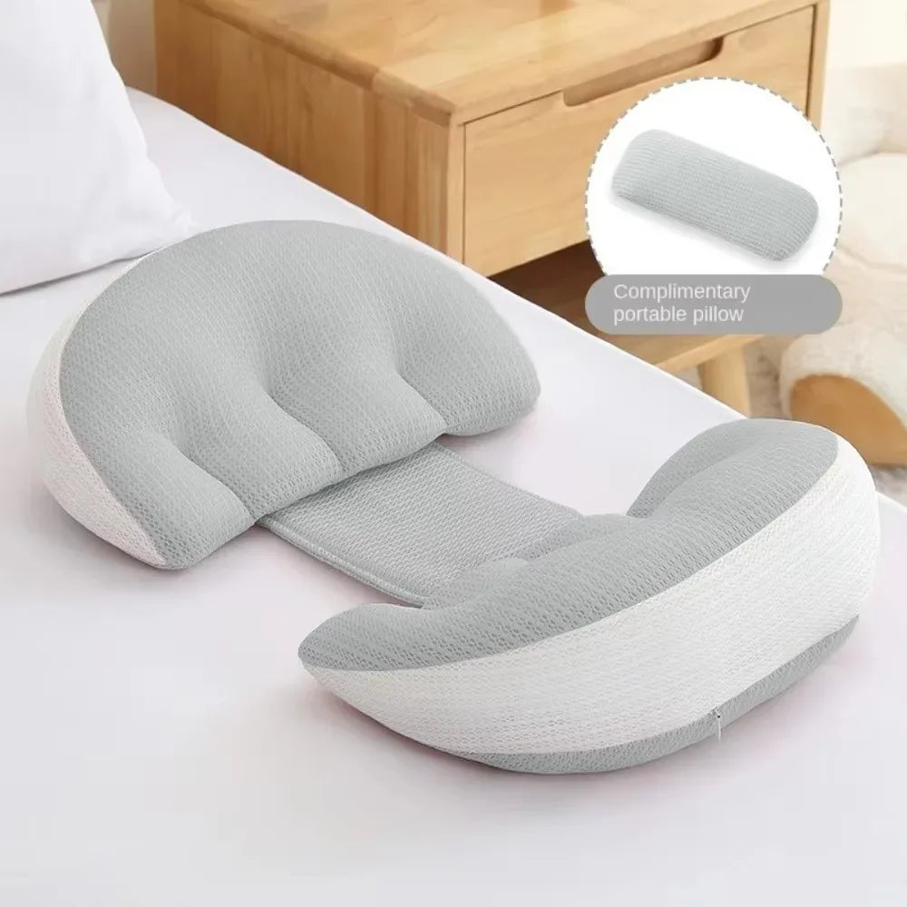 Coussin de grossesse en U – Soutien du ventre pour dormir sur le côté