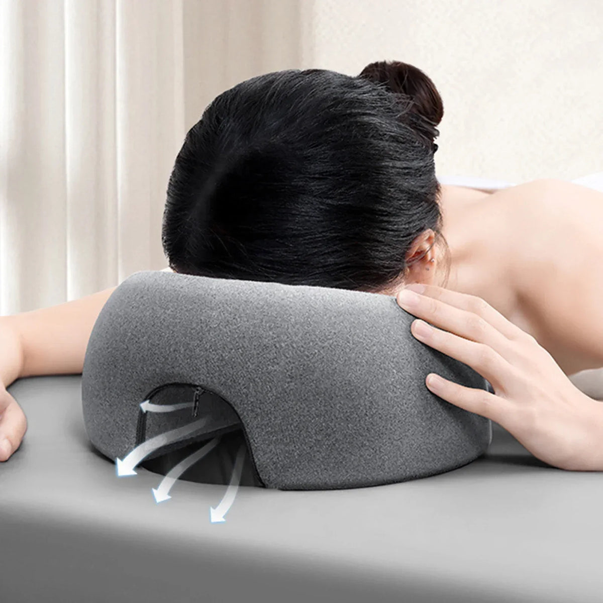 Oreiller de sieste ergonomique – Repos visage vers le bas