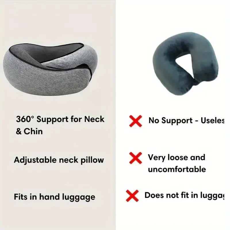 Oreiller de voyage ajustable à mémoire de forme