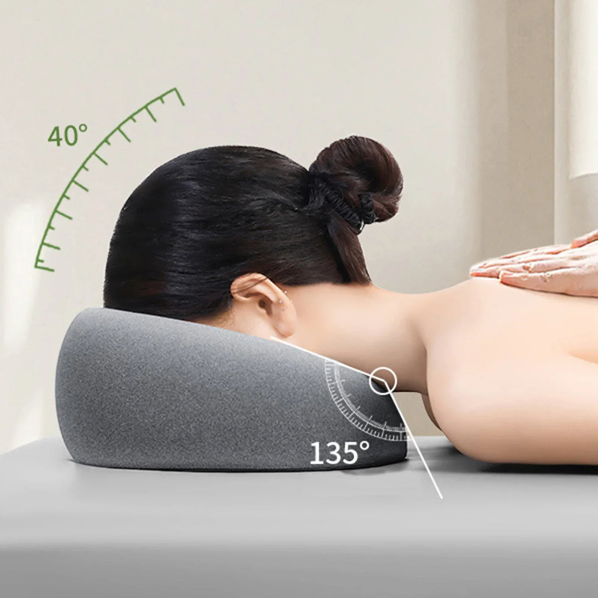 Oreiller de sieste ergonomique – Repos visage vers le bas