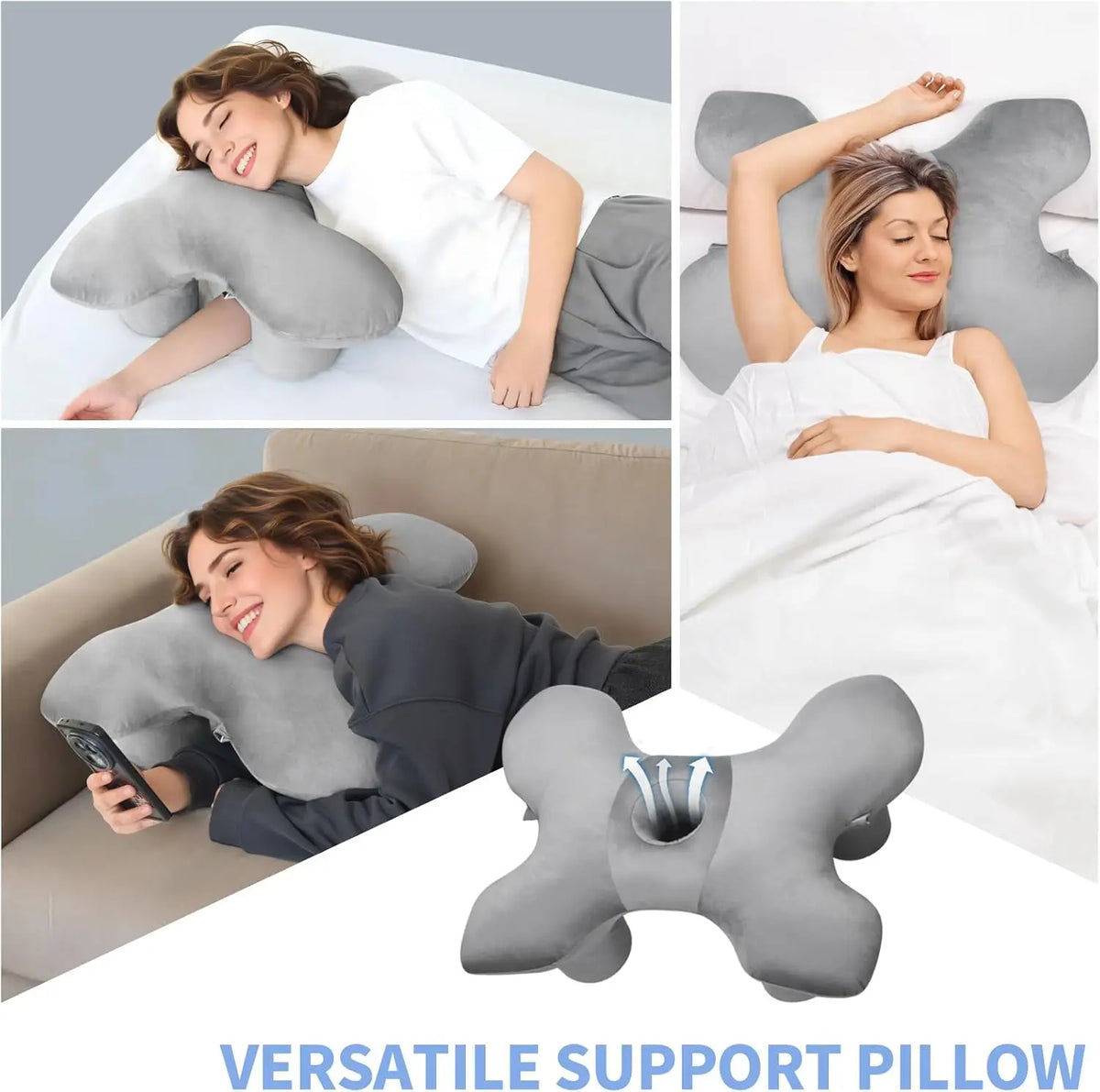 Oreiller pour dormir sur le côté – Enveloppe 100 % coton et soutien de la nuque