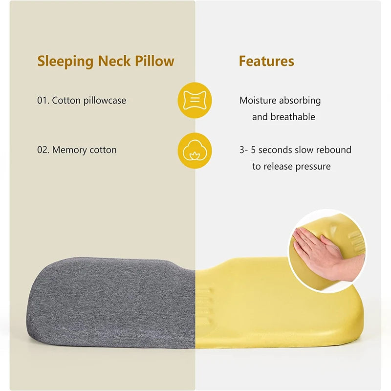 Oreiller cervical à mémoire de forme – Confort pour dormir sur le côté