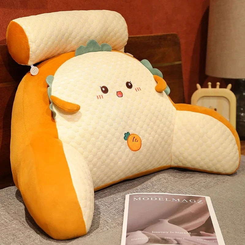 1pc Ergonomic Reading Pillow with Adjustable Back Support,Soft Lumbar Support for Bed, Sofa, Chair,Breathable Polyester Fabric