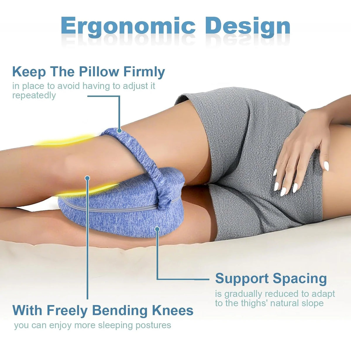 Coussin de jambes à mémoire de forme avec sangle